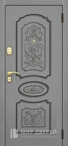 Стальная дверь с зеркалом и терморазрывом №10 внешняя